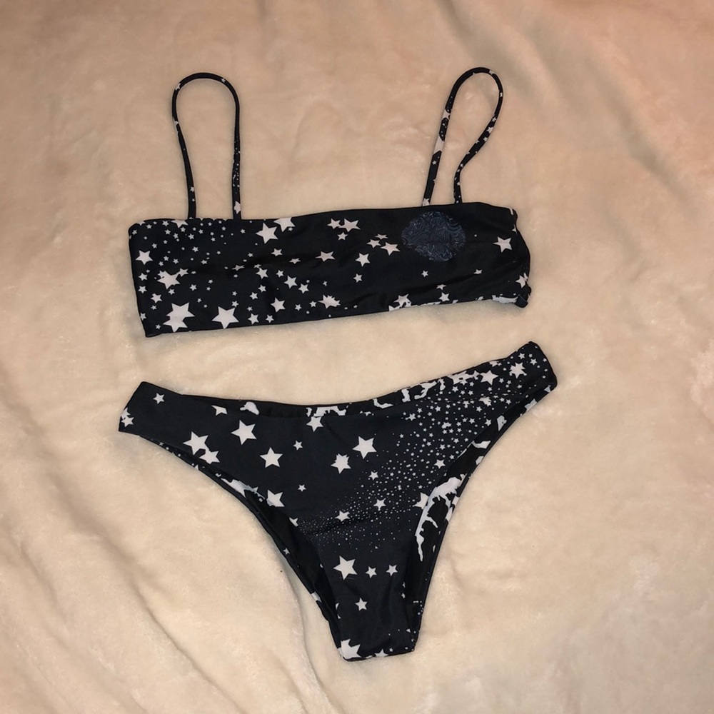 Zaful galaxy/marble reversible bikini set